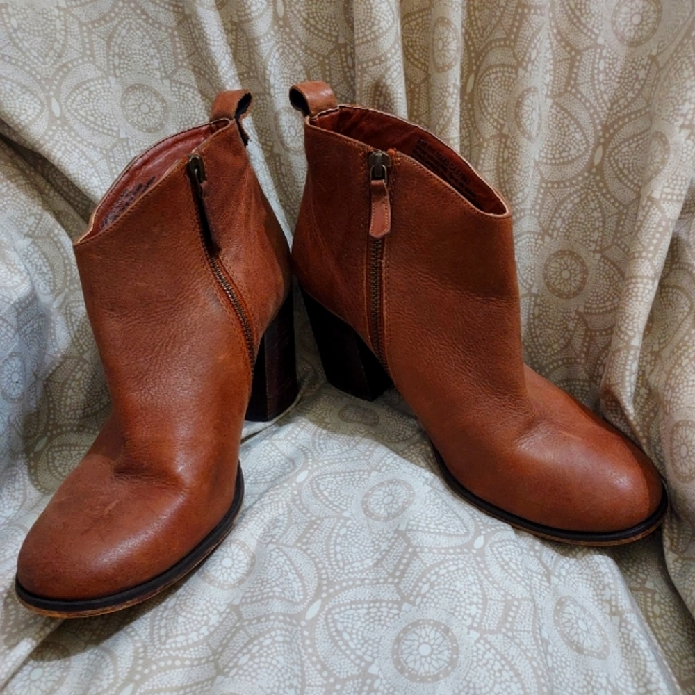 Brown Leather ankle boots